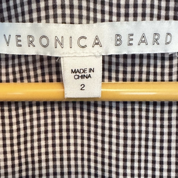 Veronica Beard Rosie Paisley & Gingham Boho Blouse, size 2 - Picture 5 of 6